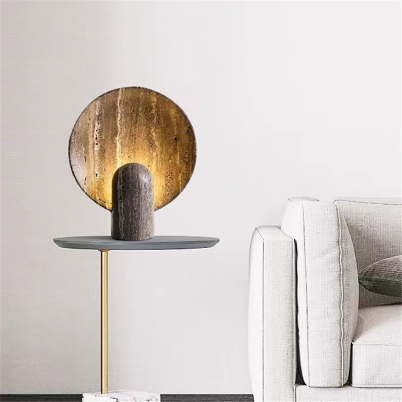 Resin Art On Floor - Creative Cave Stone Table Lamp Living