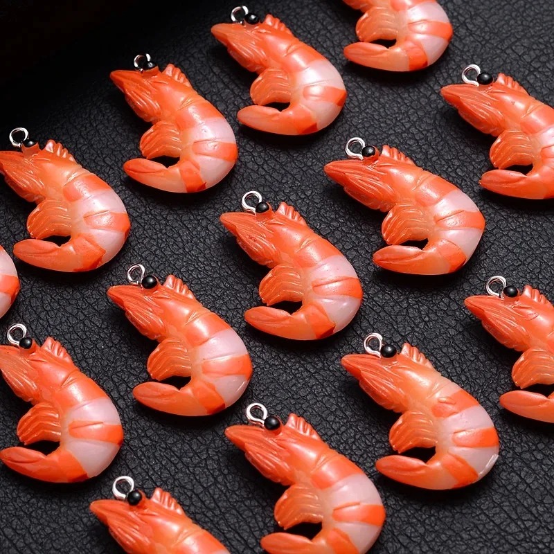 Resin Art Kits For Adults - 10Pcs 3D Simulated Lobster Shrimp Charms,