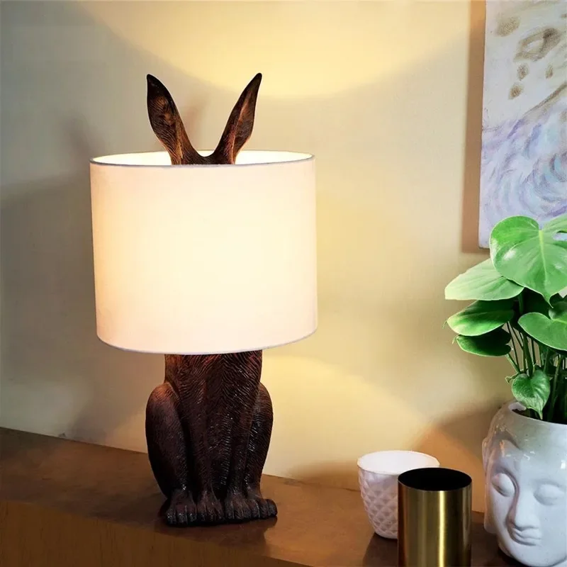 Creative Rabbit Shaped Desk La - Resin Art On Floor ulasan dan harga