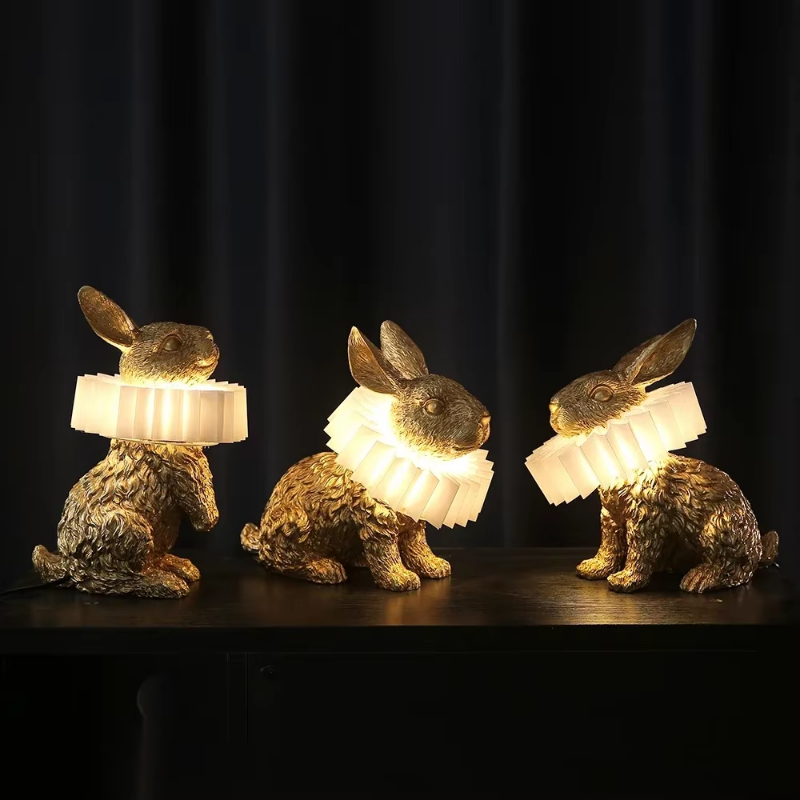 Rabbit table lamp Cute Resin a - Resin Art On Floor ulasan dan harga