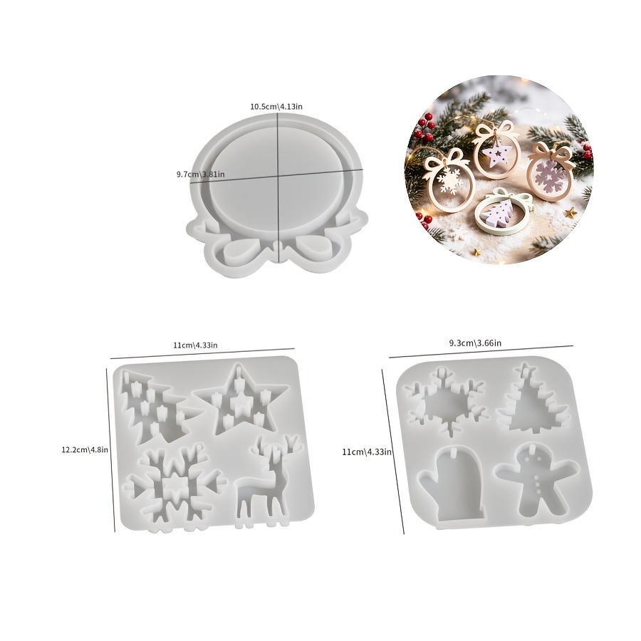 1/3 piece Christmas resin sili - Resin Art Tools ulasan dan harga