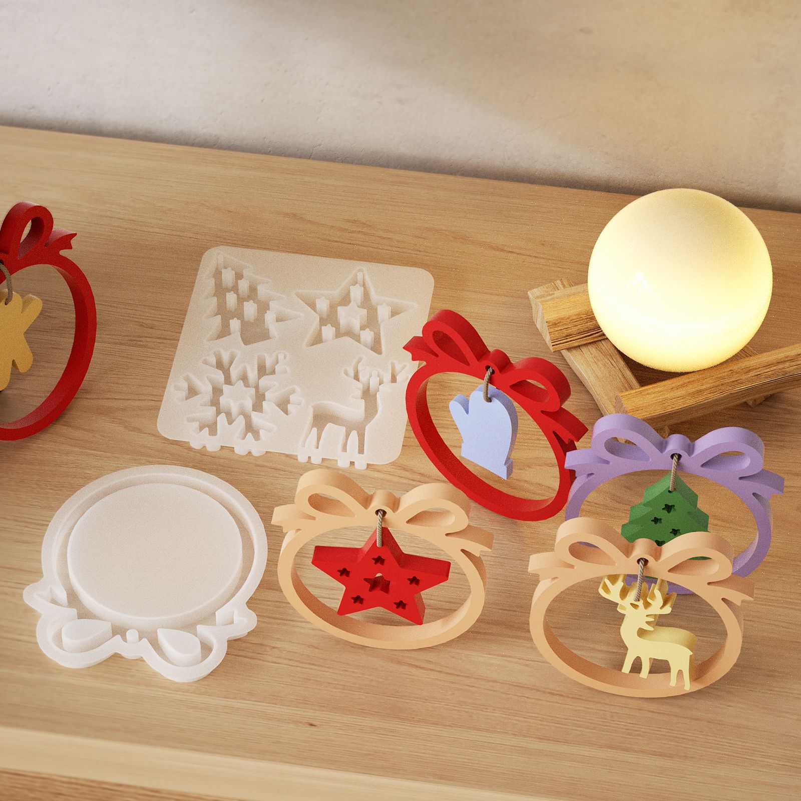 1/3 piece Christmas resin sili - Resin Art Tools ulasan dan harga