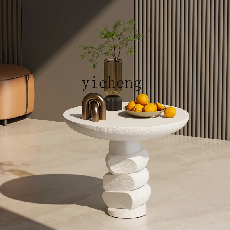 L8-12 Rotating Coffee Table Cr - Resin Art Coffee Table ulasan dan harga