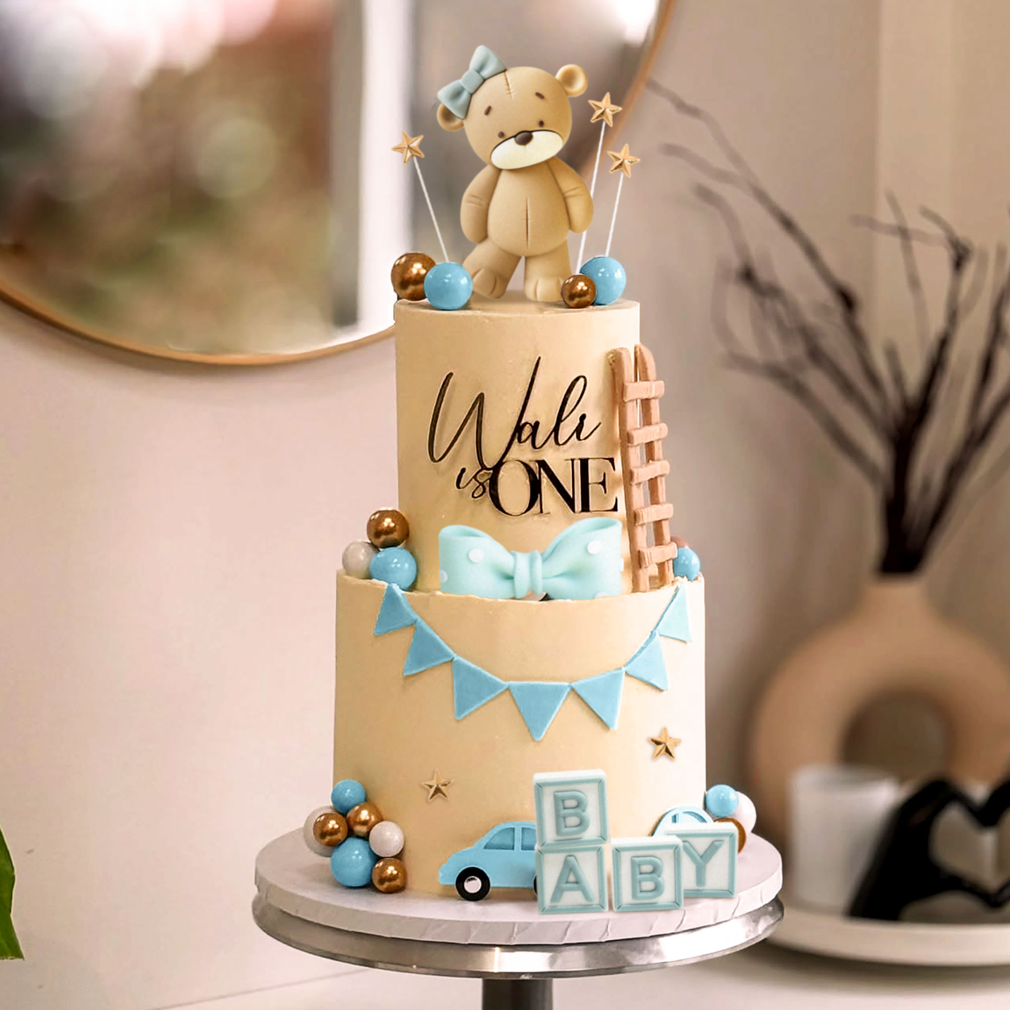 LaVenty Pink Bear Cake Decorat - Resin Art Alphabet ulasan dan harga