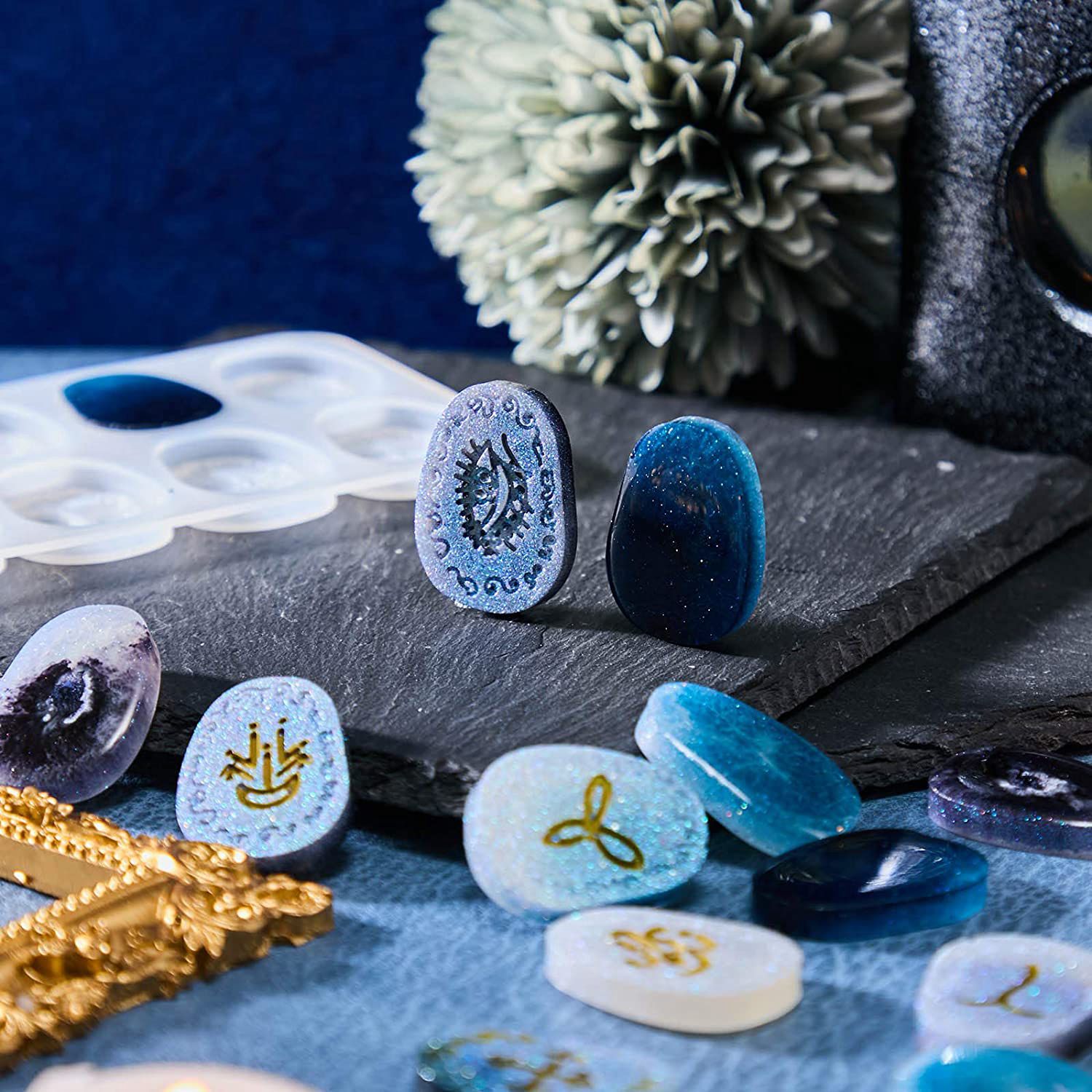 ABWZ-Witch Rune Resin Mold Sym - Resin Art Alphabet ulasan dan harga
