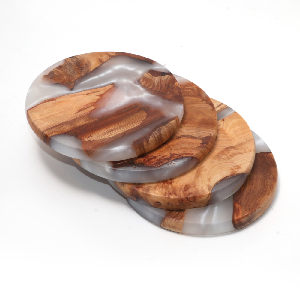 Drink Coaster Set, Wooden Bar  - Resin Art Coffee Table ulasan dan harga