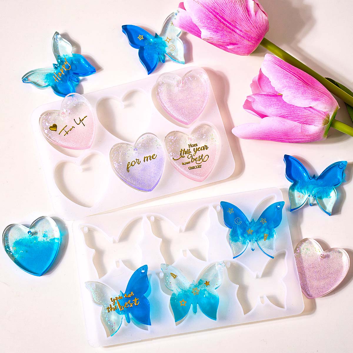 Six-hole with Holes Earring Si - Resin Art Liquid ulasan dan harga