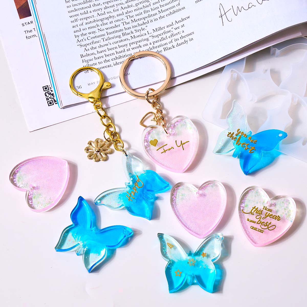 Six-hole with Holes Earring Si - Resin Art Liquid ulasan dan harga