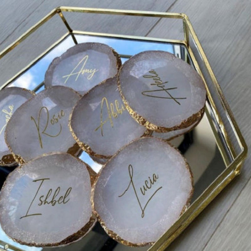 Personalised Resin Style Agate - Resin Art Alphabet ulasan dan harga