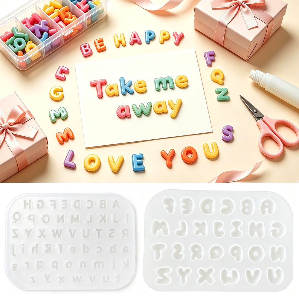 2Pcs Mini Letter Silicone Mold - Resin Art Alphabet ulasan dan harga