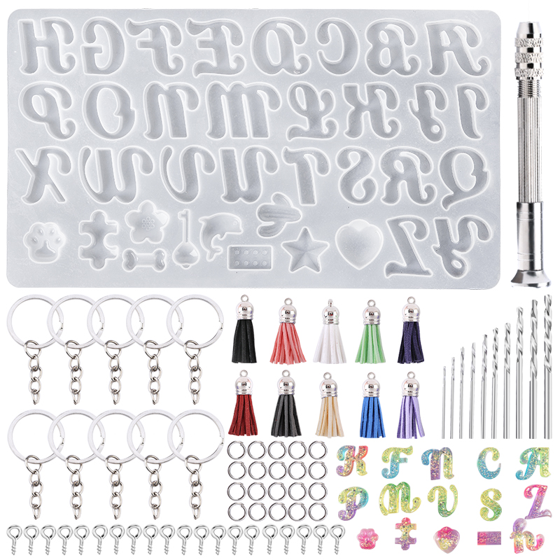 Alphabet Keychain Molds Alphab - Resin Art Alphabet ulasan dan harga