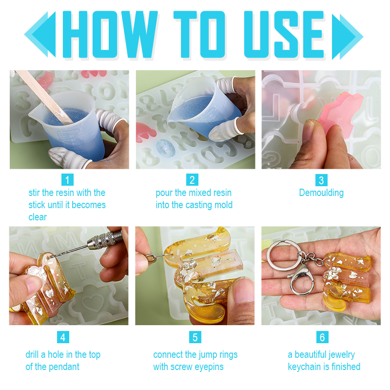 Alphabet Keychain Molds Alphab - Resin Art Alphabet ulasan dan harga