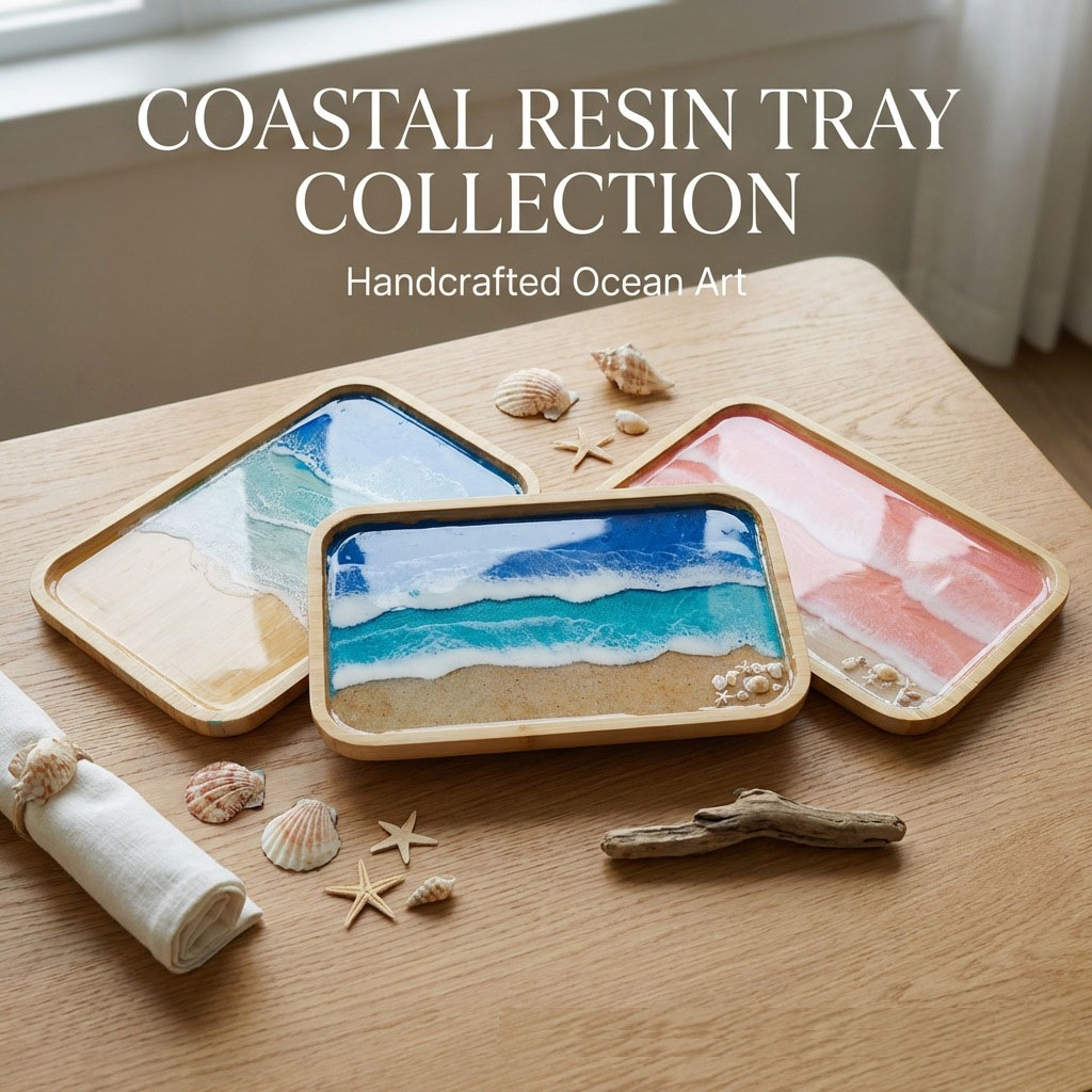 Epoxy Resin Ocean Art Decorati - Resin Art Coffee Table ulasan dan harga