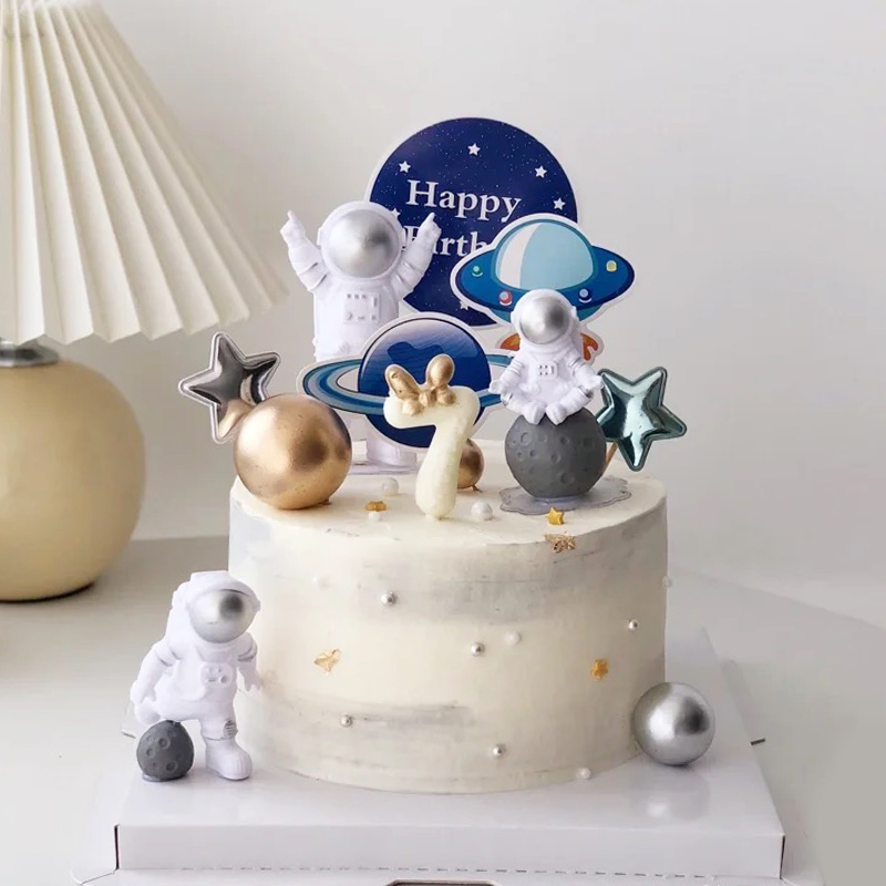 Astronaut Cake Topper For Oute - Resin Art Alphabet ulasan dan harga