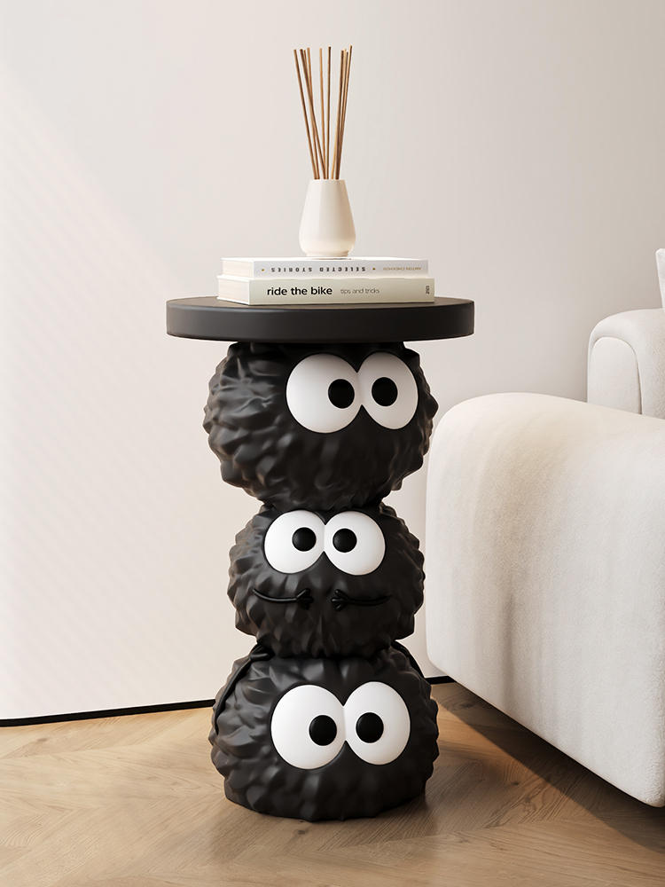 Creative Cartoon Coal Ball Cof - Resin Art Coffee Table ulasan dan harga