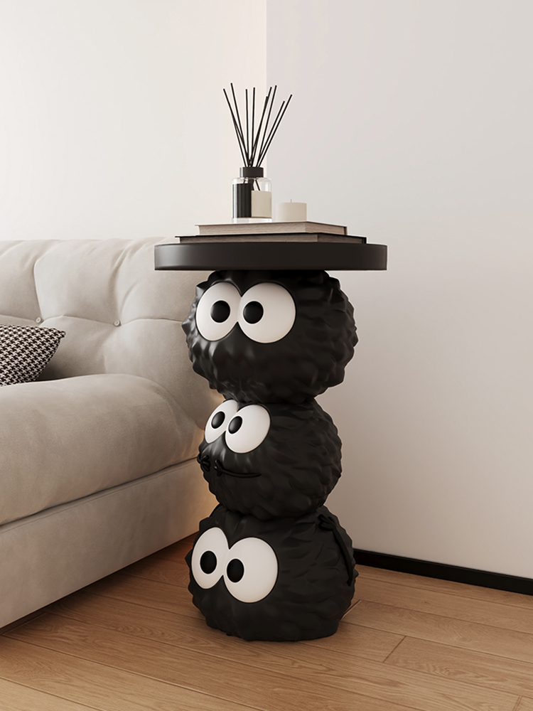 Creative Cartoon Coal Ball Cof - Resin Art Coffee Table ulasan dan harga
