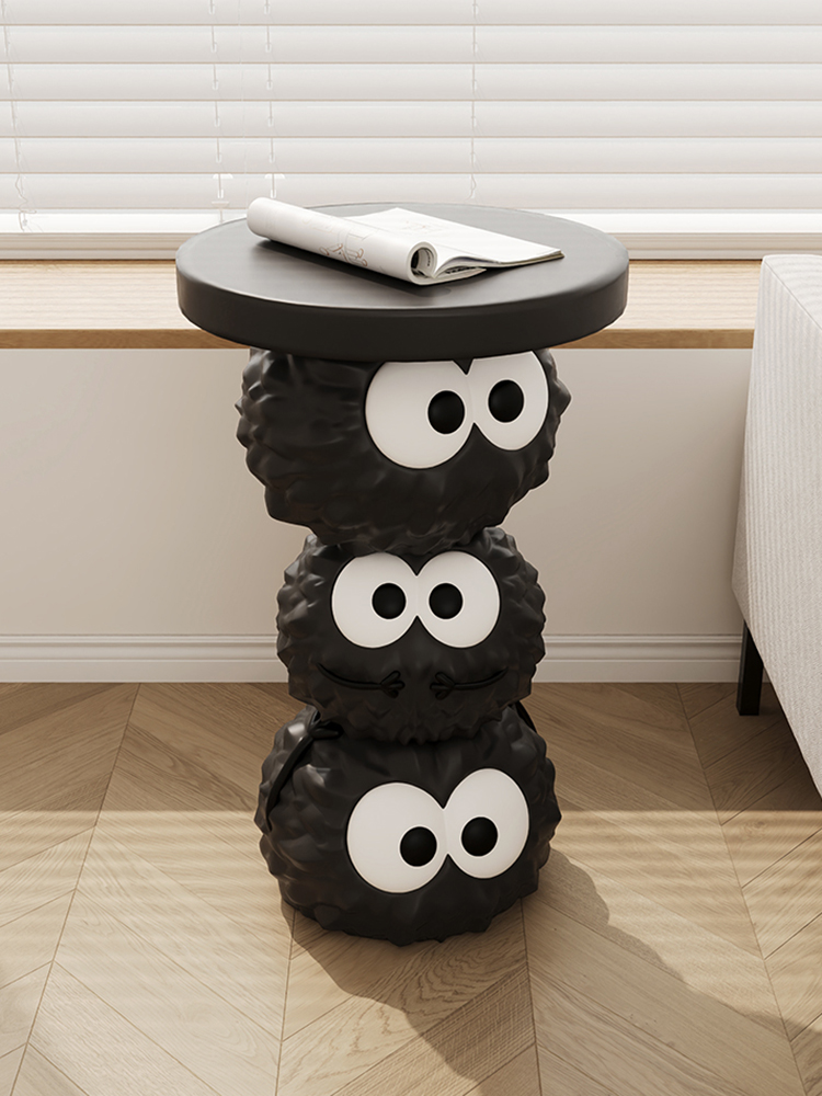 Creative Cartoon Coal Ball Cof - Resin Art Coffee Table ulasan dan harga