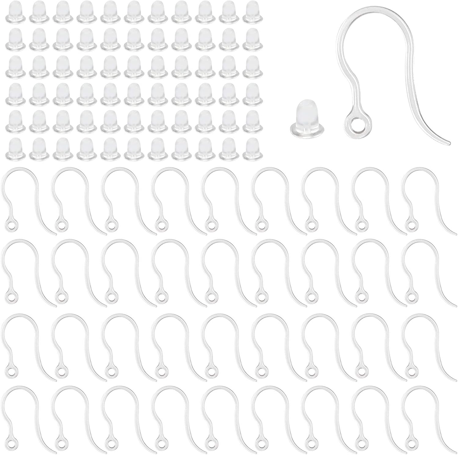 40pcs Clear Plastic Earring Ho - Resin Art Kits For Adults ulasan dan harga