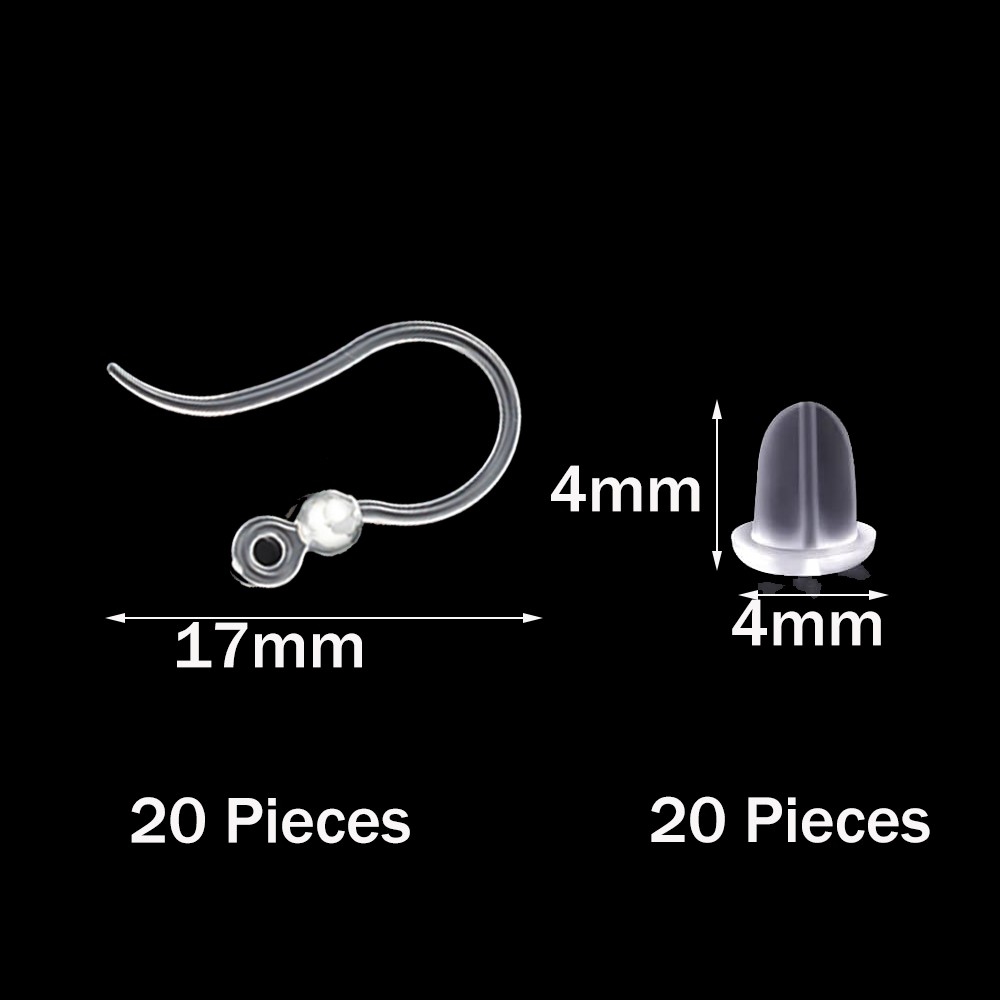 40pcs Clear Plastic Earring Ho - Resin Art Kits For Adults ulasan dan harga