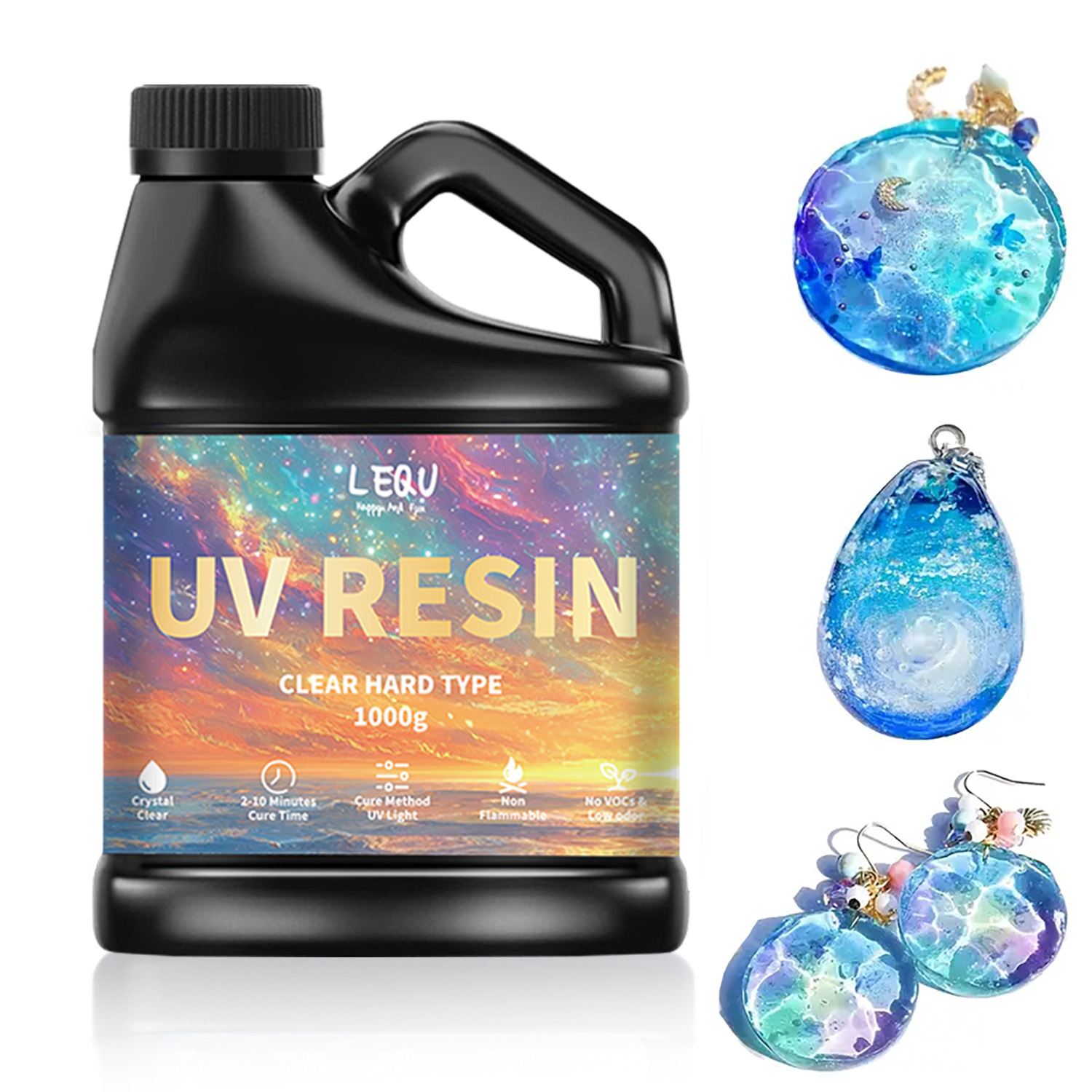100/200/500/1000g UV Epoxy Res - Resin Art Liquid ulasan dan harga